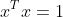 x^Tx=1